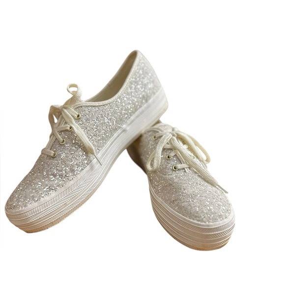 Kate Spade New York/Keds Collaboration Triple Glitter Platform Sneaker Size 9